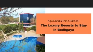 A Journey in Comfort - The Luxury Resorts to Stay in Bodhgaya