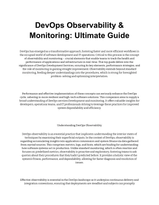 devops observability monitoring ultimate guide