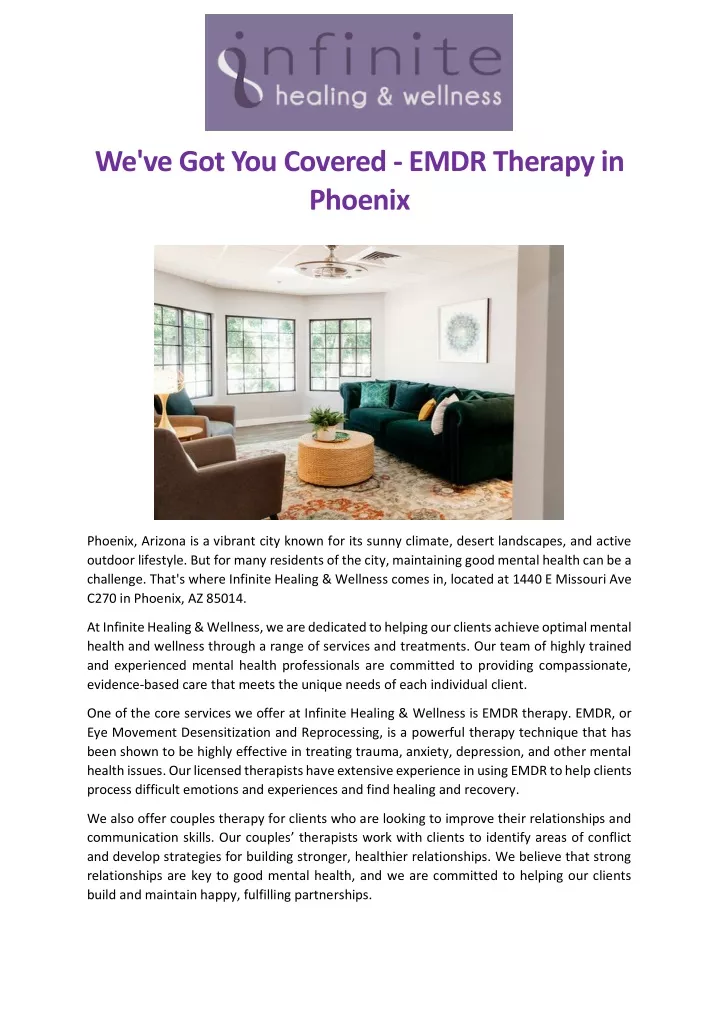 we ve got you covered emdr therapy in phoenix