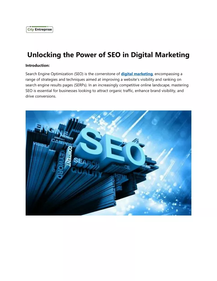 unlocking the power of seo in digital marketing