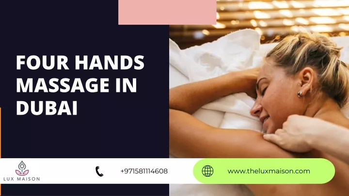 four hands massage in dubai