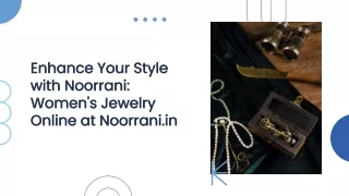 Timeless Treasures: Explore Noorrani's Women's Jewelry Online in India