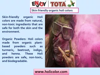 Enjoy a safe and eco-friendly Holi festival with natural organic holi colors