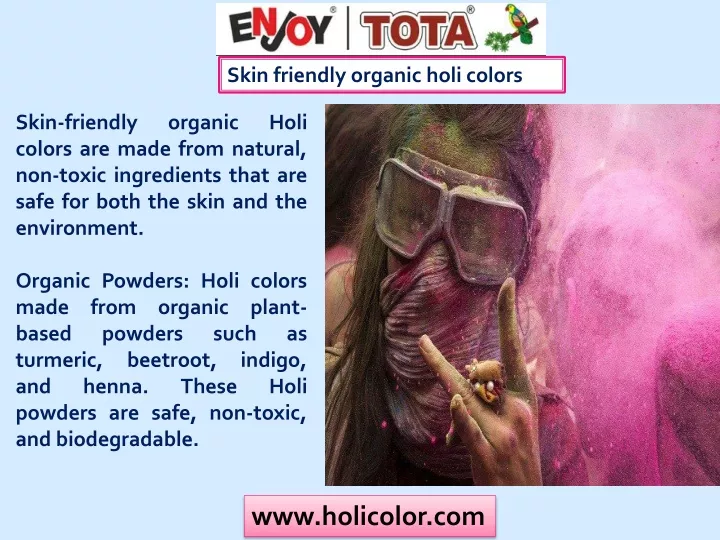skin friendly organic holi colors