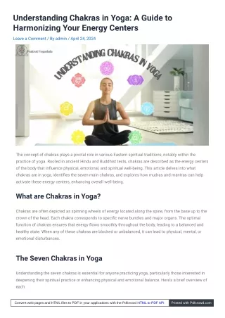 Chakra Balance: "Yoga Energy Centers: The Path to Mastery and Personal Transform