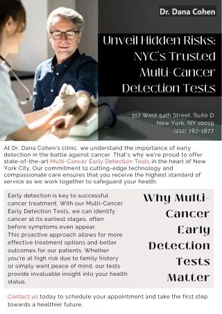 Unveil Hidden Risks: NYC's Trusted Multi-Cancer Detection Tests