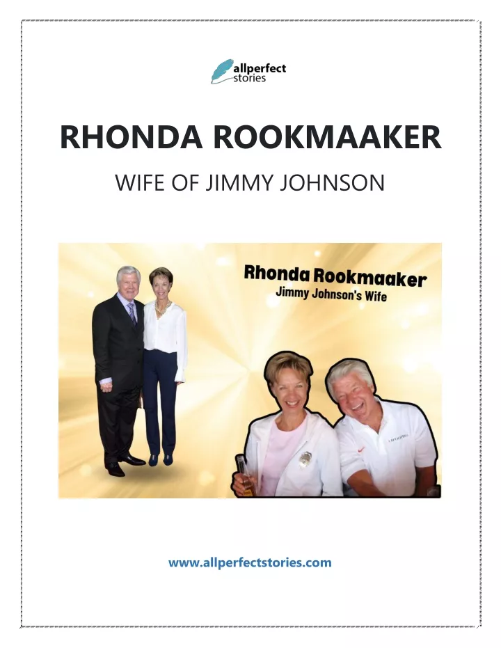 rhonda rookmaaker wife of jimmy johnson