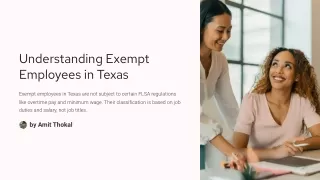 Understanding Exempt Employees in Texas: Definition, Categories & Working Hours