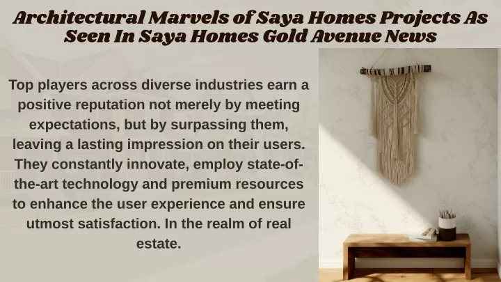 architectural marvels of saya homes projects