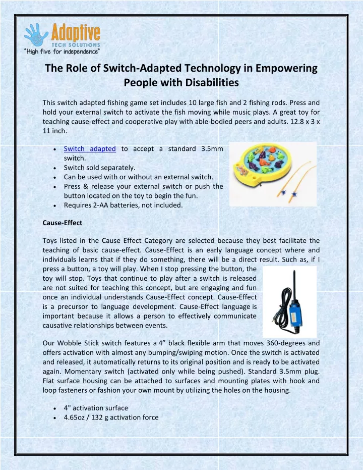 the role of switch adapted technology