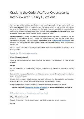 cracking the code ace your cybersecurity