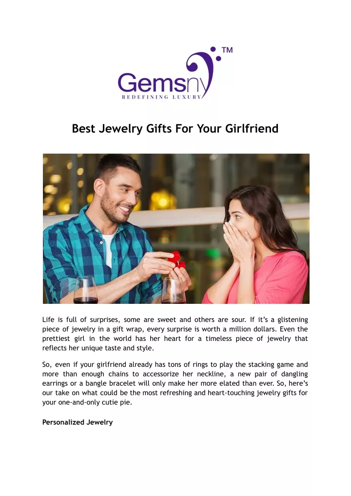 best jewelry gifts for your girlfriend