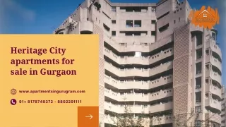Buy Heritage City Apartment in Gurgaon