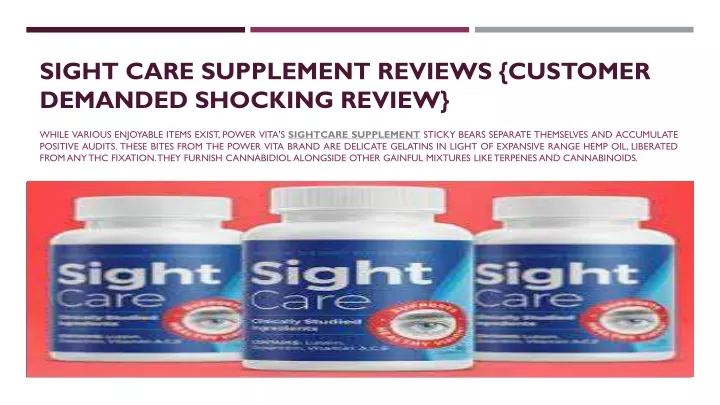 sight care supplement reviews customer demanded