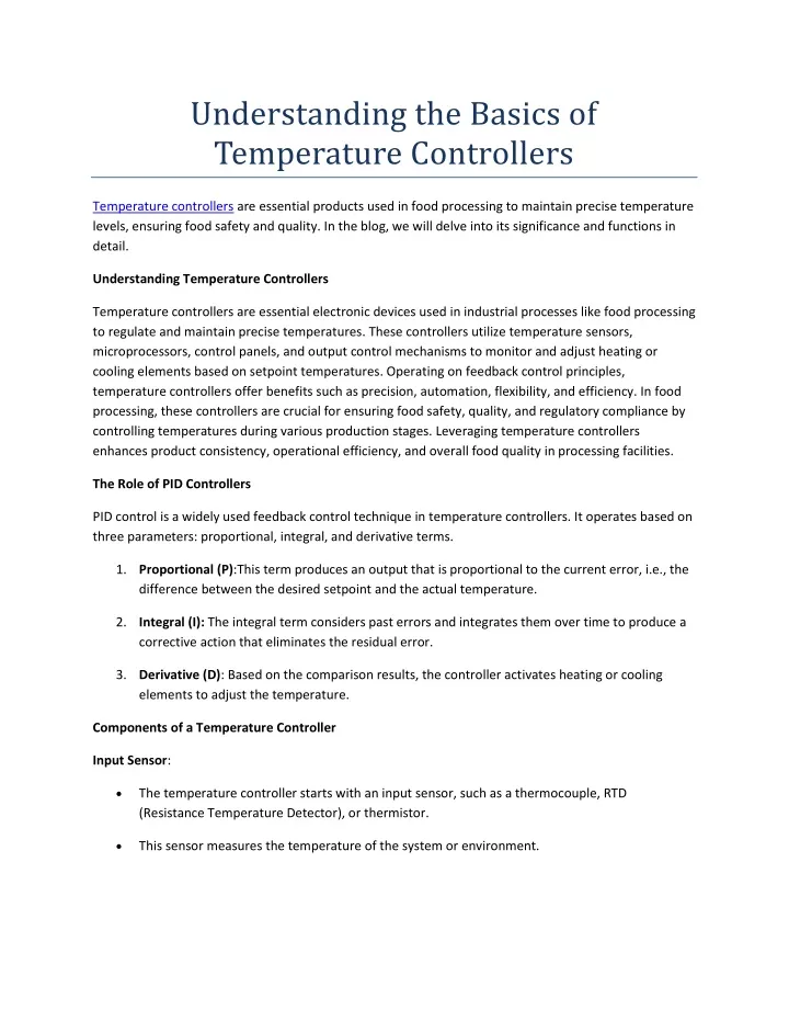 understanding the basics of temperature