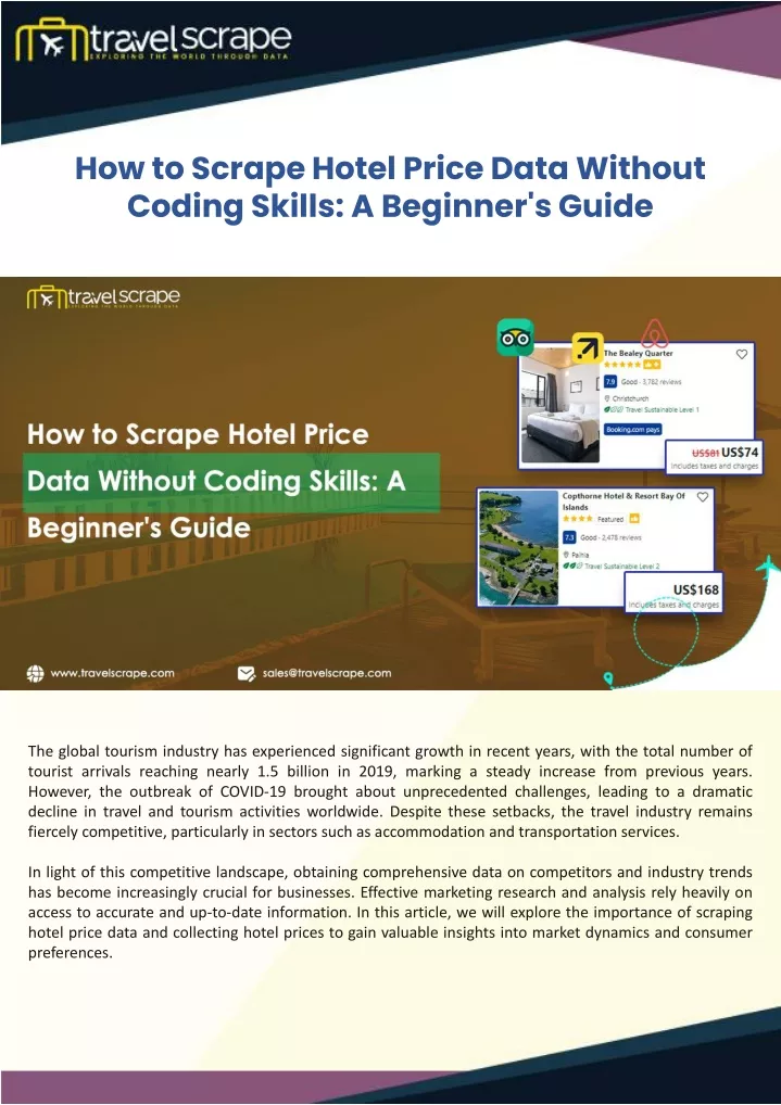 how to scrape hotel price data without coding