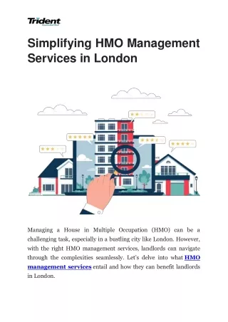Simplifying HMO Management Services in London