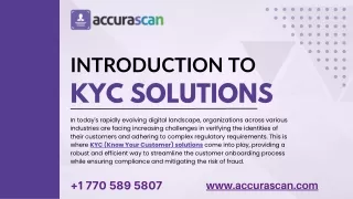 Accura Scan - KYC Solutions and It's Importantce