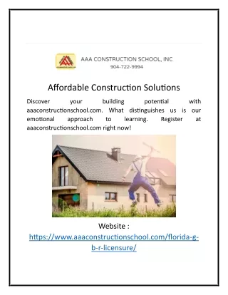 Affordable Construction Solutions