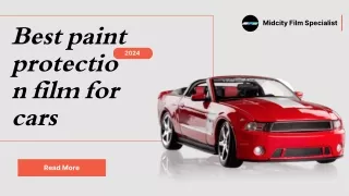 Best paint protection film for cars