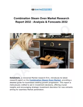 combination steam oven market research report