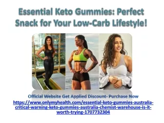 Essential Keto Gummies: Perfect Snack for Your Low-Carb Lifestyle!