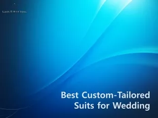 Best Custom-Tailored Suits for Wedding