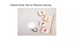 3 Secret Study Tips for Effective Learning