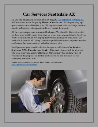 Car Services Scottsdale AZ