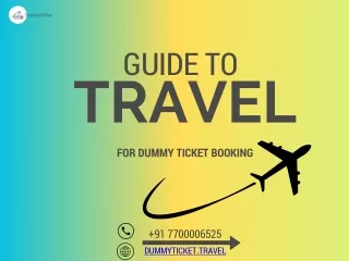 "Discover Easy Ticket Booking with DummyTicket.travel"
