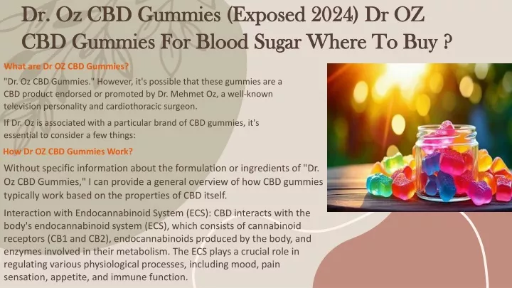 dr dr oz cbd gummies exposed 2024