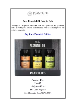 Pure Essential Oil Sets for Sale