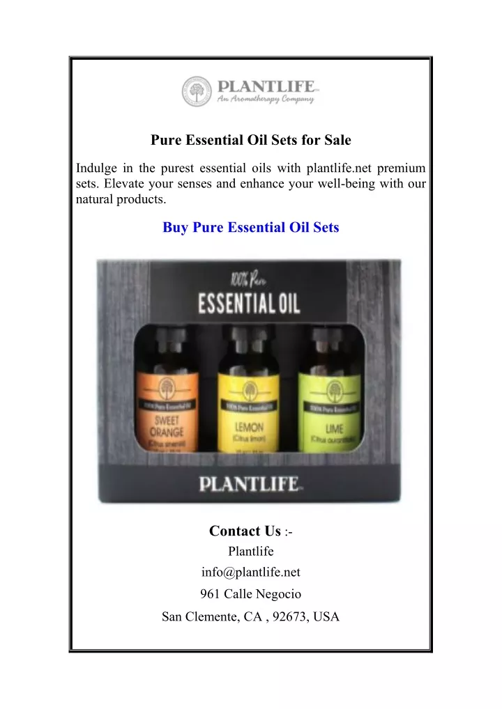 pure essential oil sets for sale