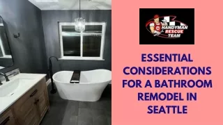 Essential Considerations for a Bathroom Remodel in Seattle