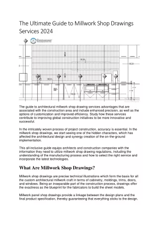 The Ultimate Guide to Millwork Shop Drawings Services 2024