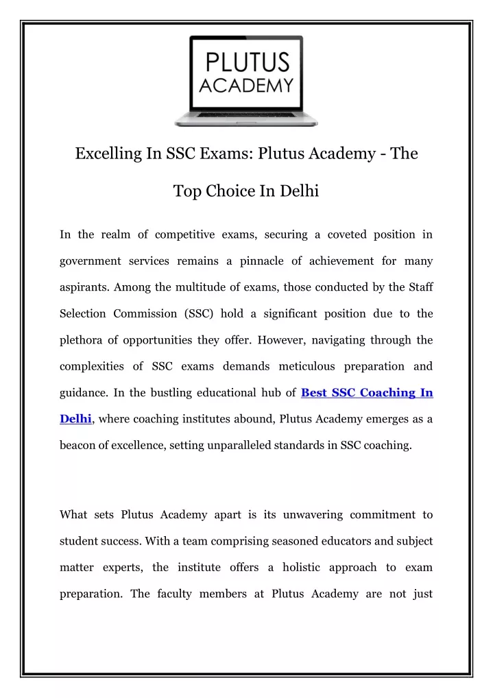 excelling in ssc exams plutus academy the