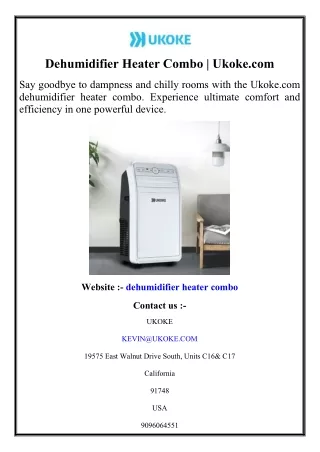 dehumidifier heater combo ukoke com
