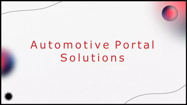 automotive portal solutions