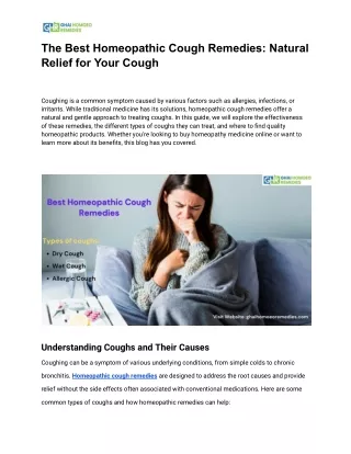The Best Homeopathic Cough Remedies_ Natural Relief for Your Cough