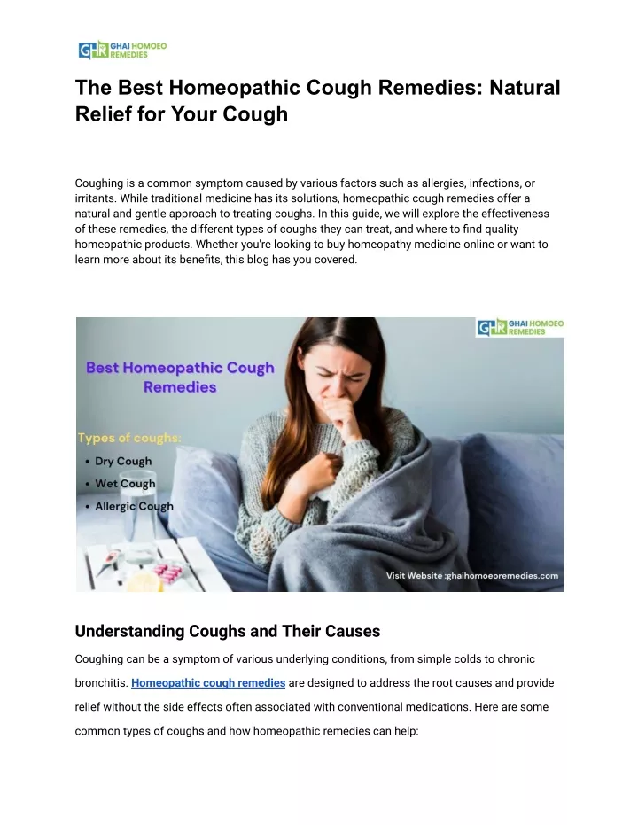 the best homeopathic cough remedies natural