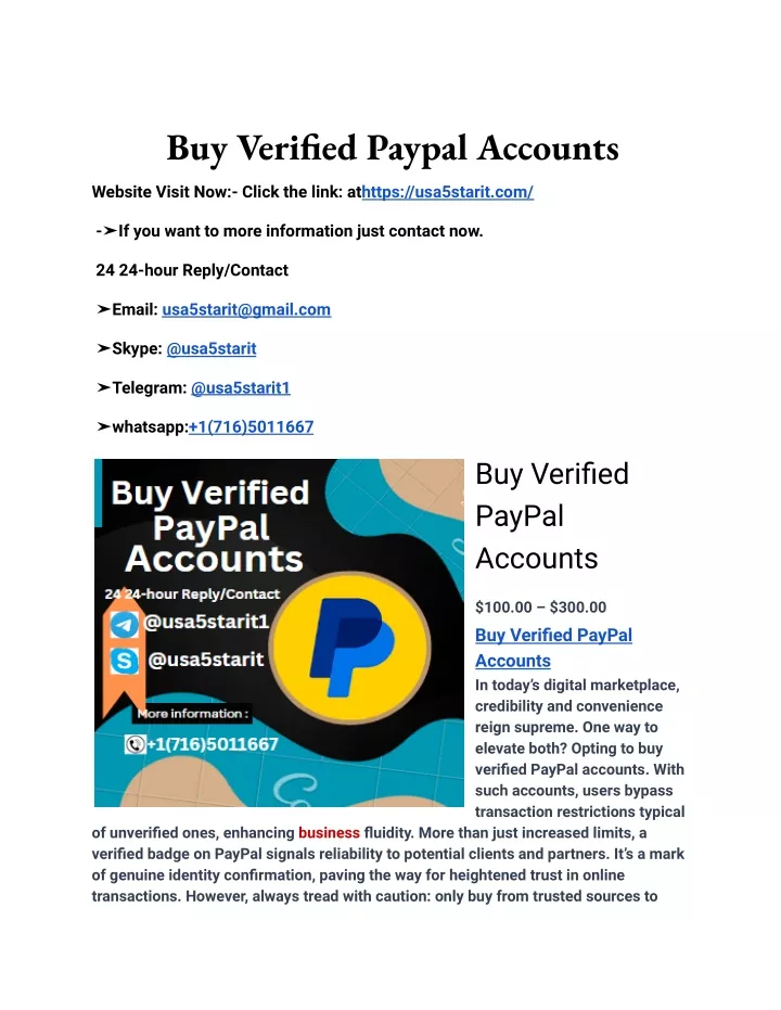 buy veri ed paypal accounts