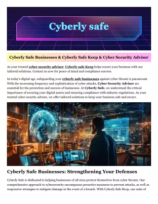 Cyberly Safe Businesses