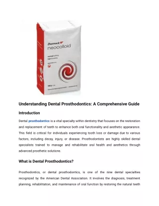 Understanding Dental Prosthodontics_ A Comprehensive Guide