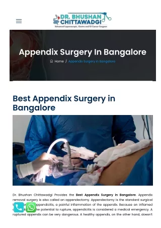 Best Appendix Surgery in Bangalore