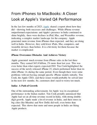 from iphones to macbooks a closer look at apple s varied q4 performance