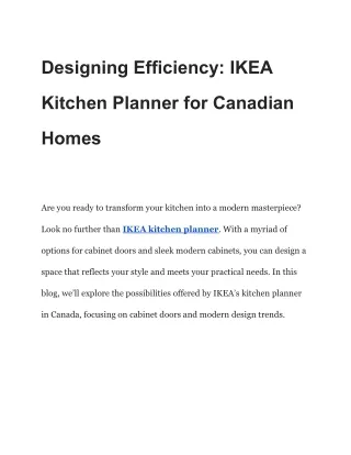 Crafting Your Ideal Canadian Kitchen: Tips from IKEA