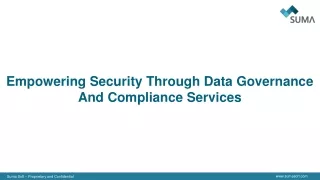 Data Governance & Compliance Services