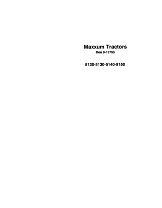 Case IH Maxxum 5120 5130 5140 5150 Tractors Operator’s Manual Instant Download (Publication No.9-13755)
