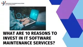 What are 10 reasons to invest in IT software maintenance services