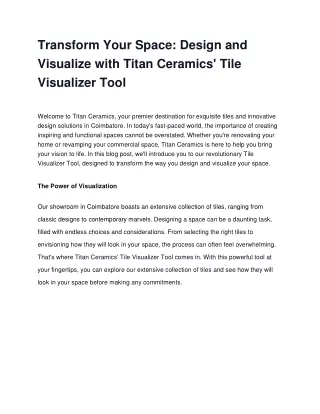 transform your space design and visualize with